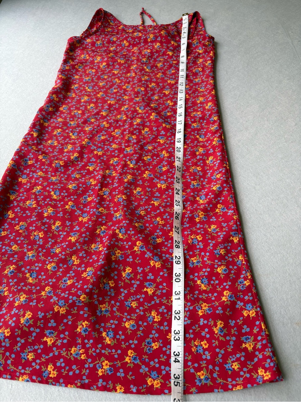 Jonathan Martin Vintage 90s Y2K Red Floral Sleeveless Shift Dress sz XS - Picture 7 of 9